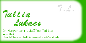 tullia lukacs business card